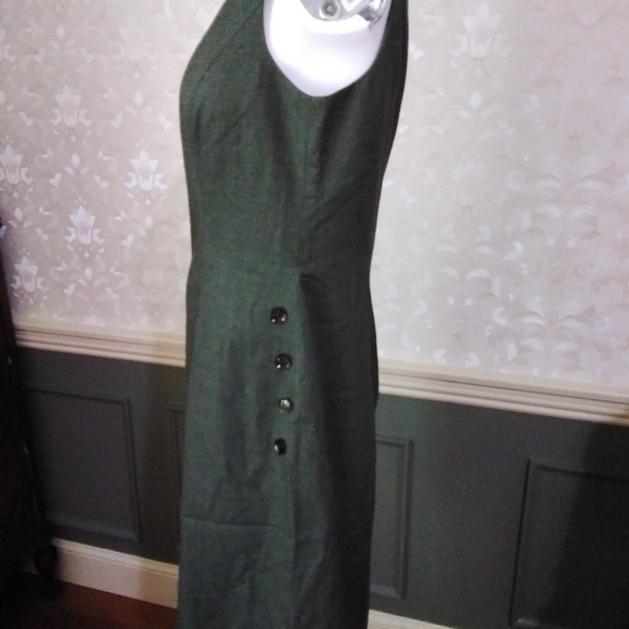 Banana Republic Olive Green Sleeveless Dress NWT - Picture 1 of 11